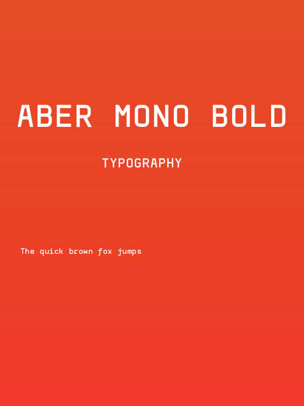 Aber Mono Bold Poster