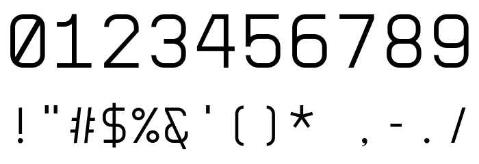Aber Mono Light フォント その他の文字