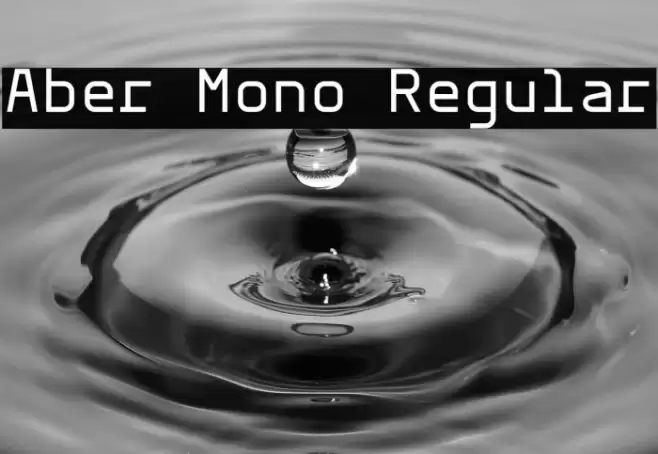 Aber Mono Regular خط examples