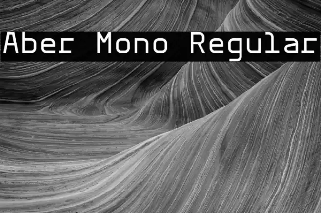 Aber Mono Regular خط examples
