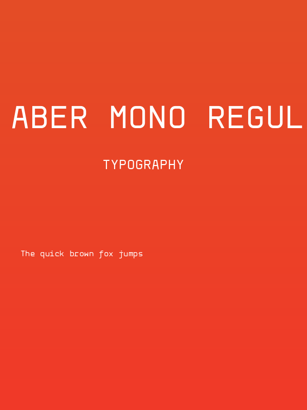 Aber Mono Regular Poster