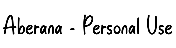 Aberana - Personal Use  フリーフォントのダウンロード