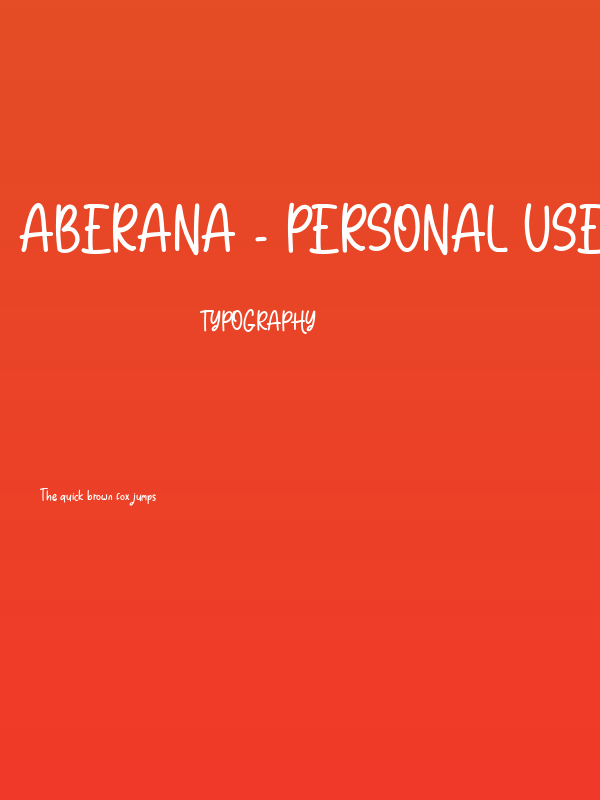 Aberana - Personal Use Poster