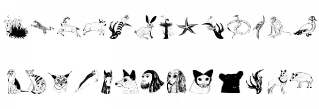 AbermalsAnimals خط أحرف كبيرة