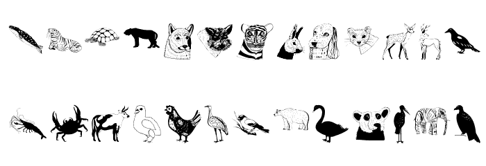 AbermalsAnimals Font LOWERCASE
