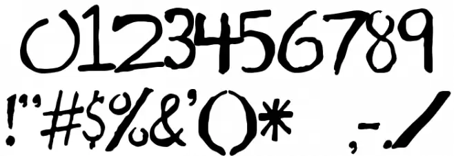 Aberration Font OTHER CHARS