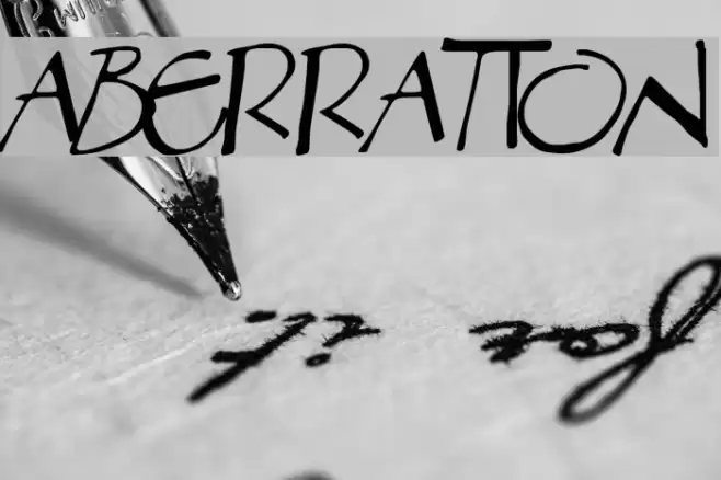 Aberration Font examples