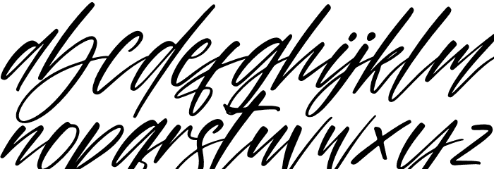Abessom Italic Font LOWERCASE