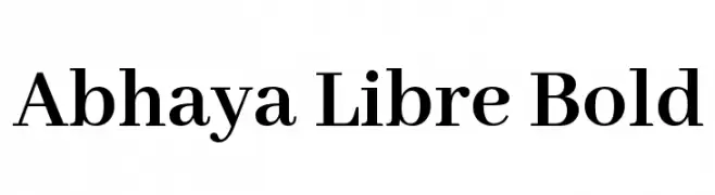 Abhaya Libre Bold  Descarca Fonturi Gratis
