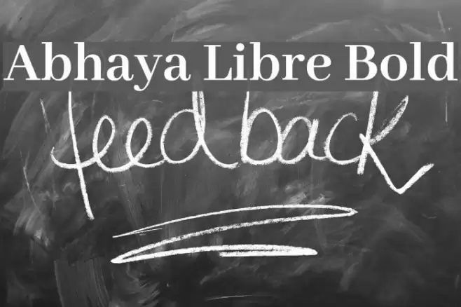 Abhaya Libre Bold Font examples