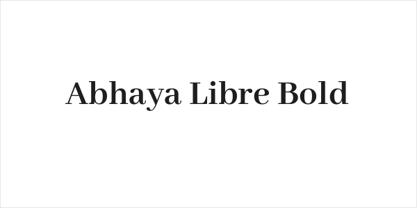 Abhaya Libre Bold Logo