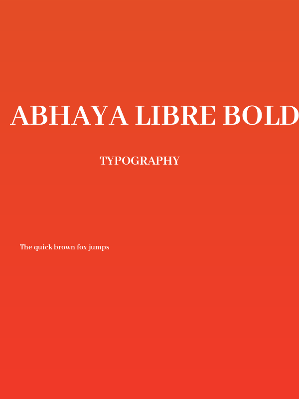 Abhaya Libre Bold Poster