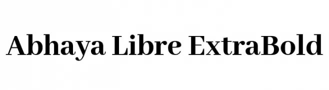 Abhaya Libre ExtraBold  Descarca Fonturi Gratis