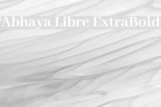 Abhaya Libre ExtraBold Font examples