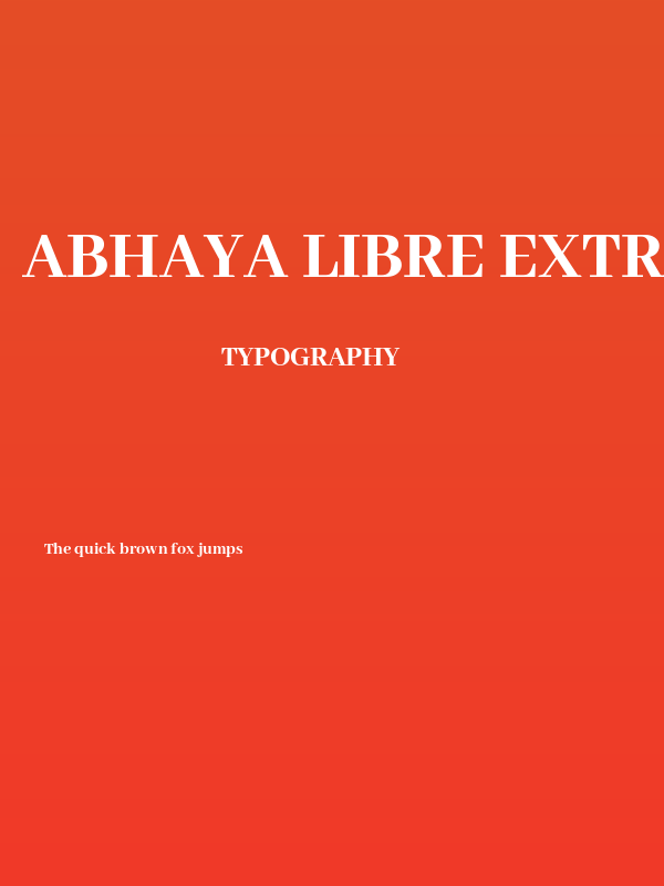 Abhaya Libre ExtraBold Poster