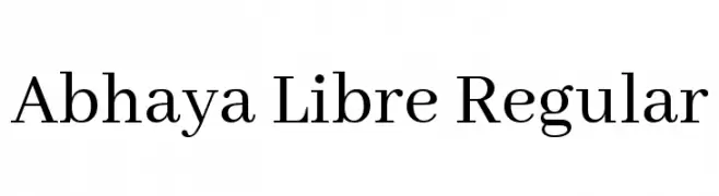 Abhaya Libre Regular  フリーフォントのダウンロード