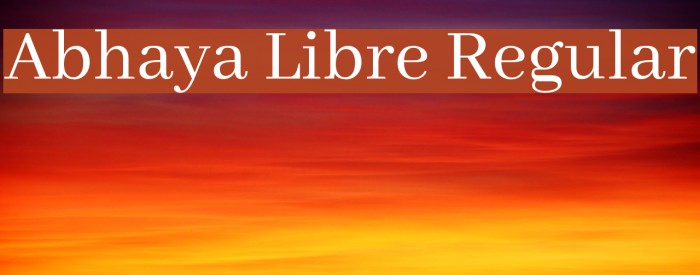 Abhaya Libre Regular Font examples
