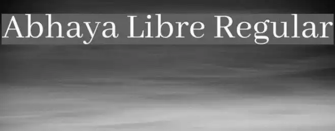 Abhaya Libre Regular Example 1