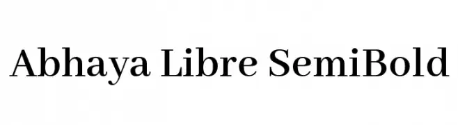 Abhaya Libre SemiBold  Descarca Fonturi Gratis