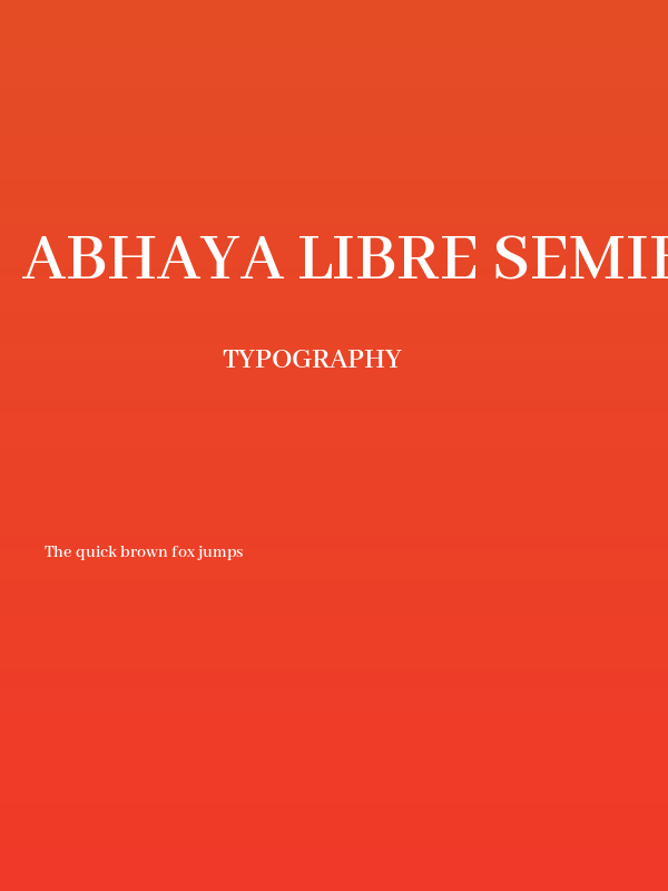 Abhaya Libre SemiBold Poster