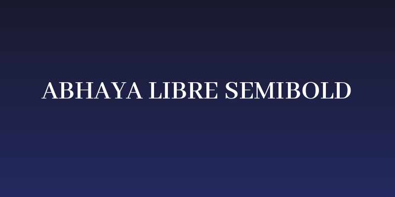 Abhaya Libre SemiBold Social Header