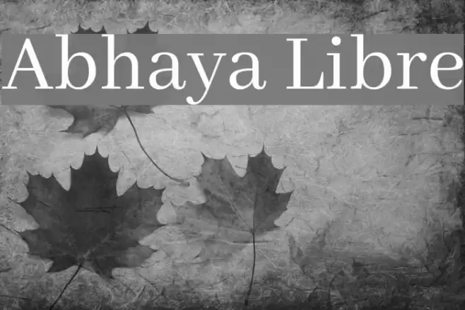 Abhaya Libre Font examples