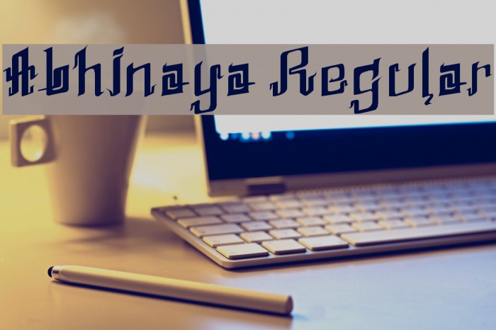Abhinaya Regular Font examples