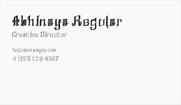 Abhinaya Regular Business Card
