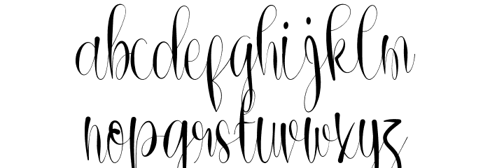 Abiali Font LOWERCASE
