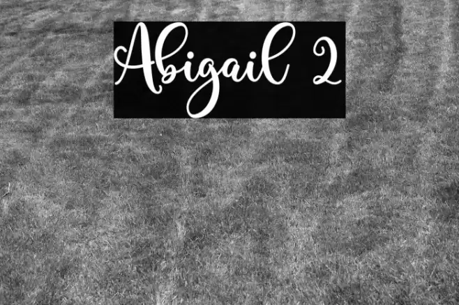 Abigail 2 Font examples