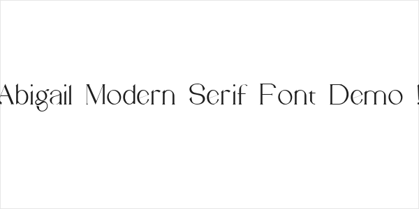 Abigail Modern Serif Font Demo ! Logo
