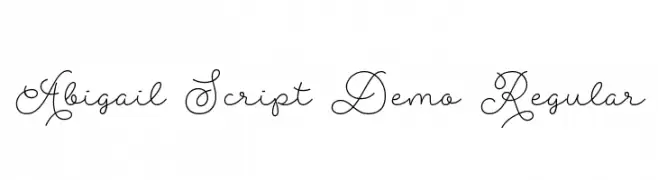 Abigail Script Demo Regular  les polices de caractères gratuit tlcharger
