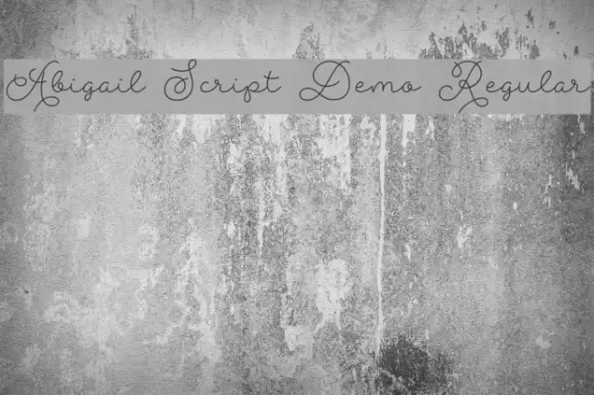 Abigail Script Demo Regular Font examples