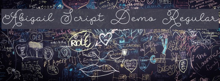 Abigail Script Demo Regular Font examples