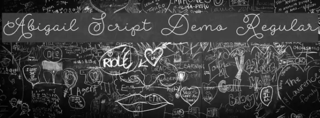 Abigail Script Demo Regular Font examples