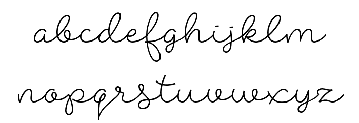 Abigail Script Demo Regular Font LOWERCASE