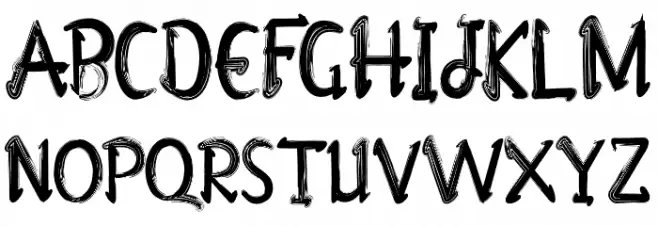 Abigdon Font UPPERCASE