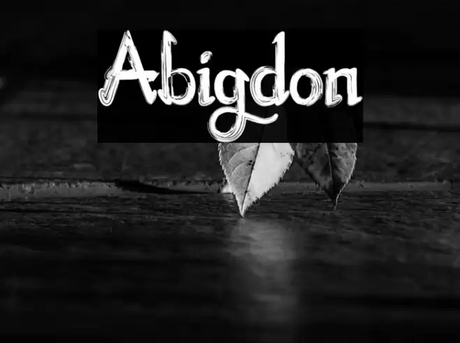 Abigdon Font examples