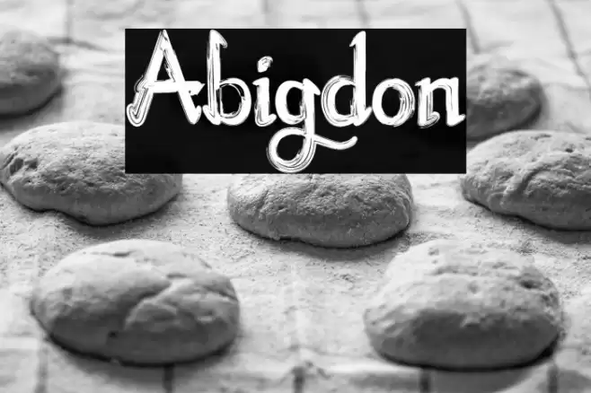 Abigdon Font examples