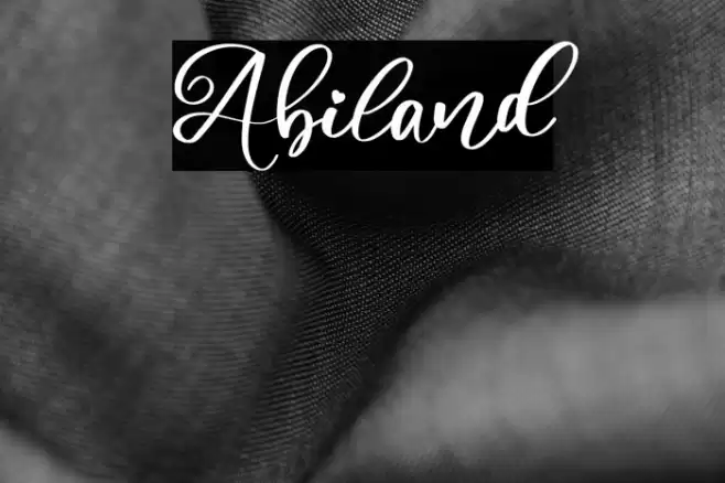 Abiland Font examples