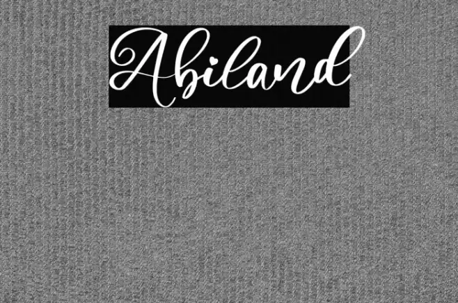 Abiland Font examples