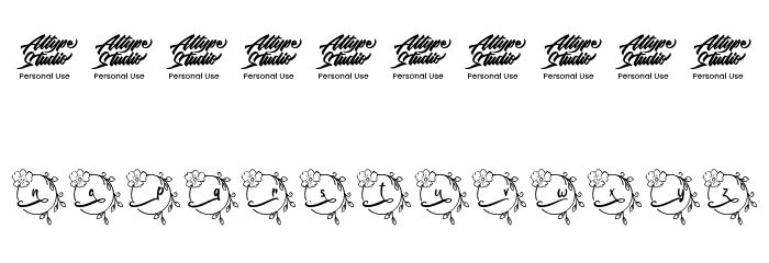 Abilane Flower Monogram Regular Font OTHER CHARS