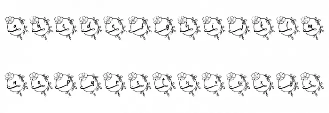 Abilane Flower Monogram Regular Polices MAJUSCULES