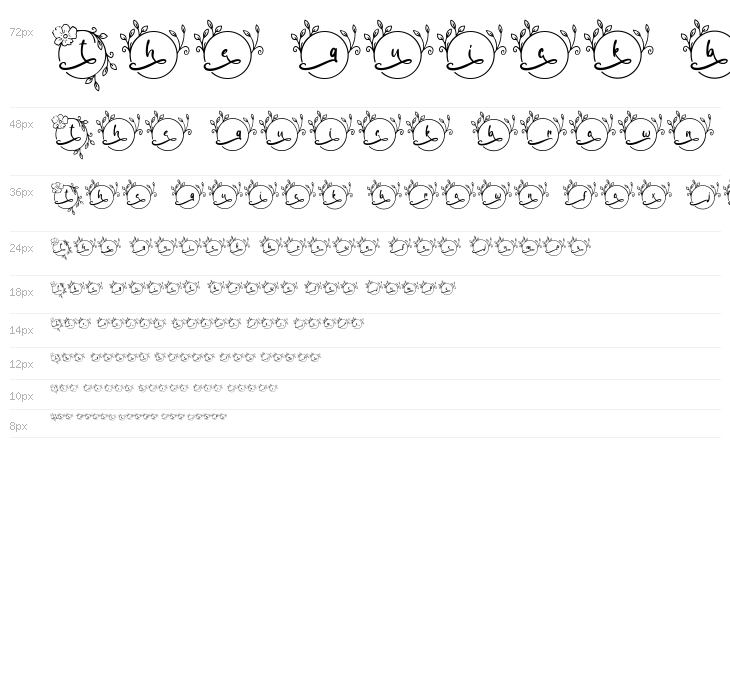 Abilane Flower Monogram Regular Waterfall