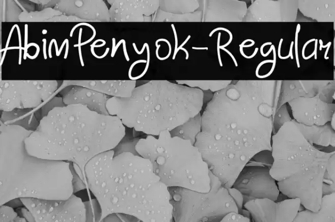 AbimPenyok-Regular Шрифта examples