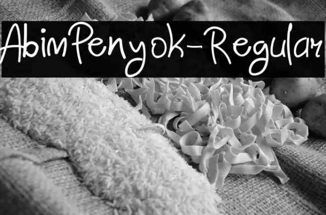AbimPenyok-Regular Шрифта examples