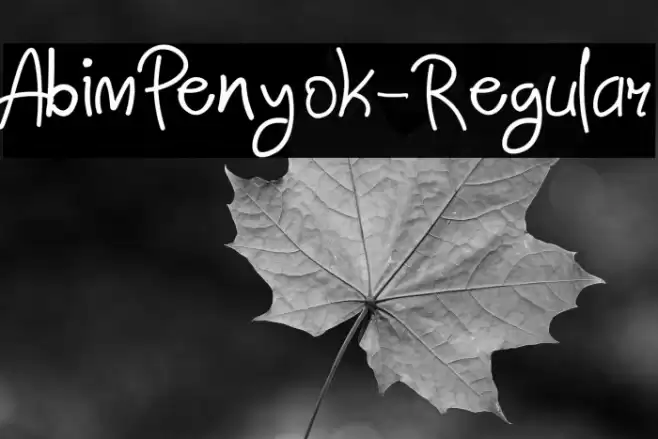 AbimPenyok-Regular Шрифта examples