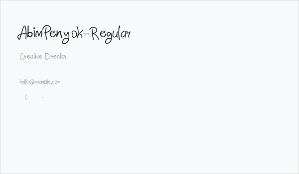 AbimPenyok-Regular Business Card