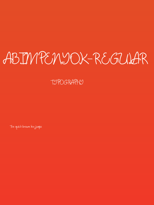 AbimPenyok-Regular Poster