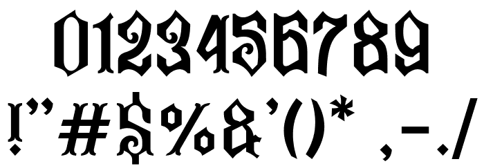Abima Regular Font OTHER CHARS